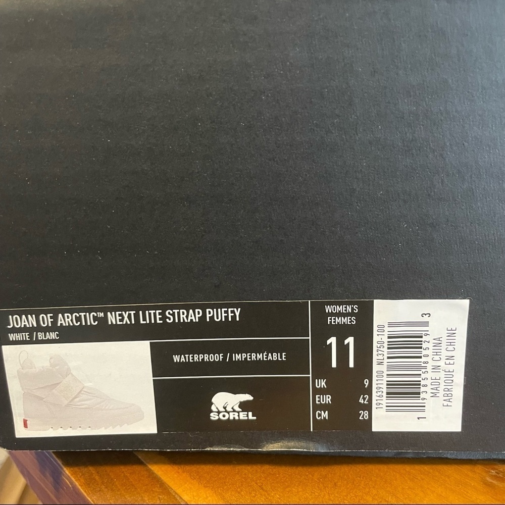 Sorel Joan Of Arctic Next Lite Strap Puffy White Waterproof Sneaker Boot - Picture 10 of 10
